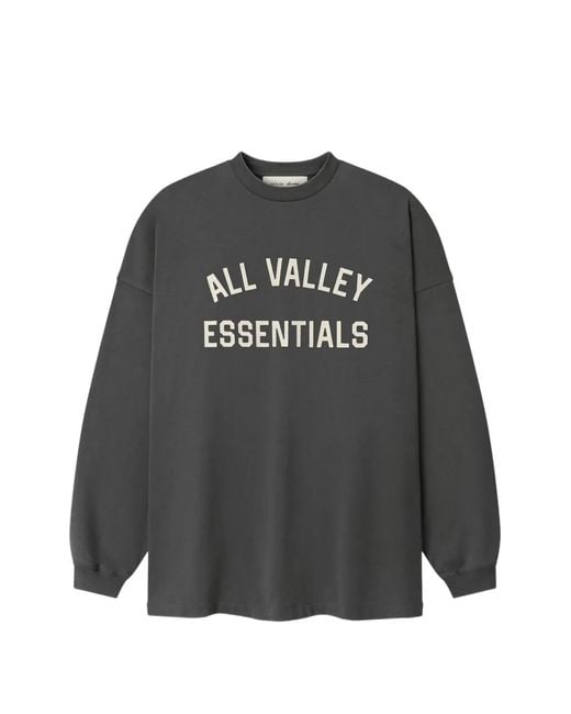 Fear Of God Black Merch Logo-Print Long-Sleeve T-Shirt