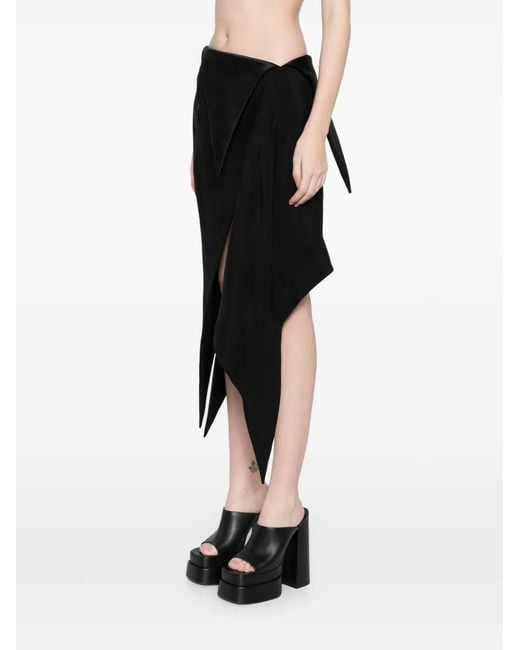 Mugler Black Cummerbund Skirt