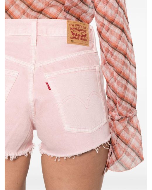 Levi's Pink 501 Cotton Denim Shorts