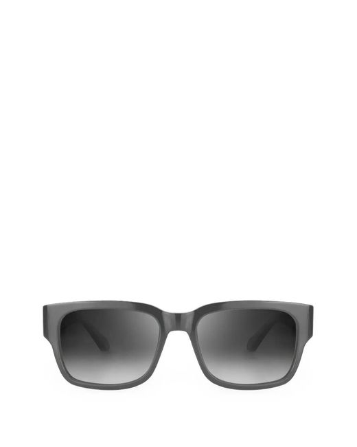 Bugatti Gray Tortoise-Effect Rectangle-Frame Sunglasses