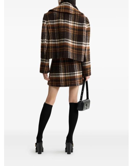 Patou Black Plaid Double-Breasted Jacket