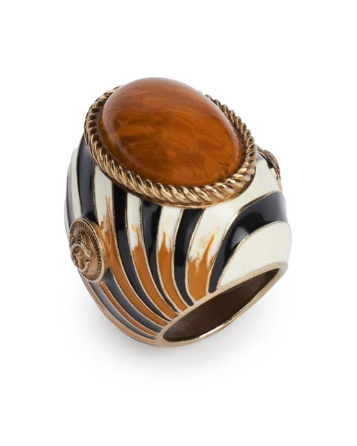 Anello Smaltato di Roberto Cavalli in Black