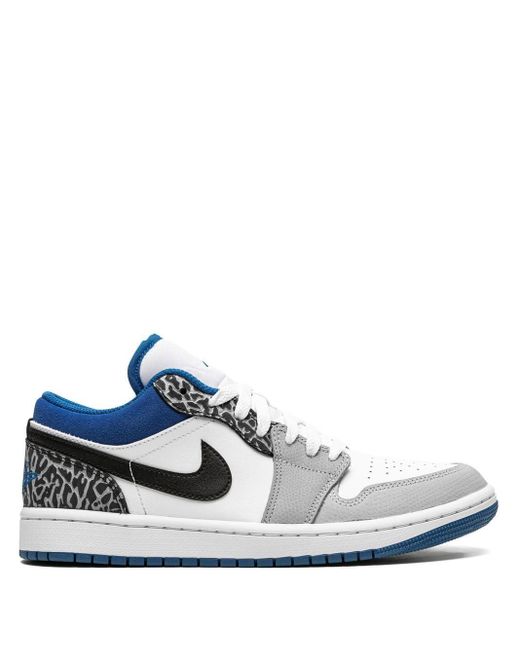 Nike Leather 1 Low Se "true Blue" Sneakers in White for Men Lyst UK(02)
