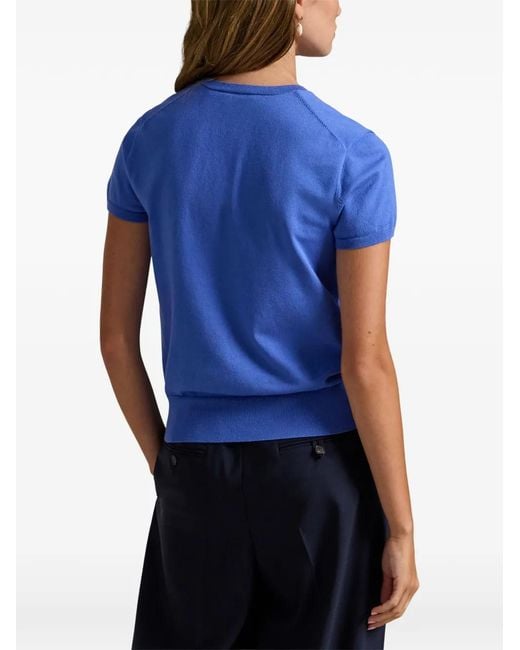 Polo Ralph Lauren Blue Short-Sleeve Knit Top