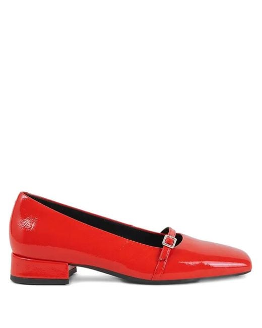 Vagabond Red 25Mm Debbi Buckle-Detail Pumps