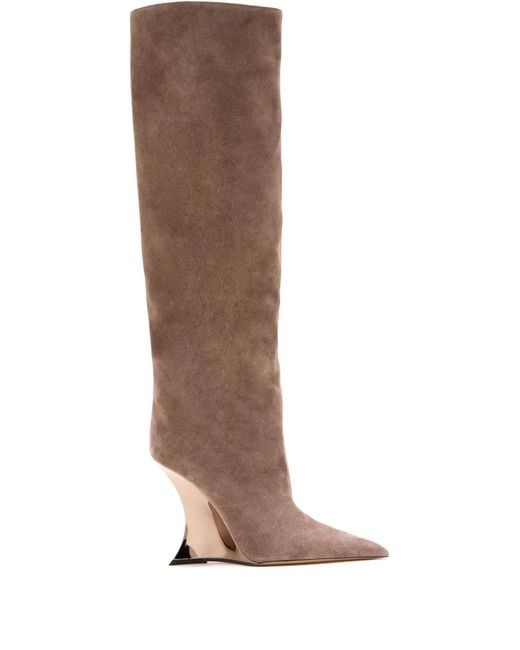 Heel detail boots Paris Texas de color Brown