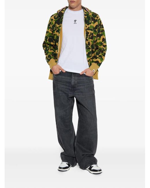 A Bathing Ape Green Camouflage-Pattern Hoodie for men