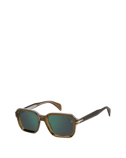 David Beckham Green Square-Frame Sunglasses for men
