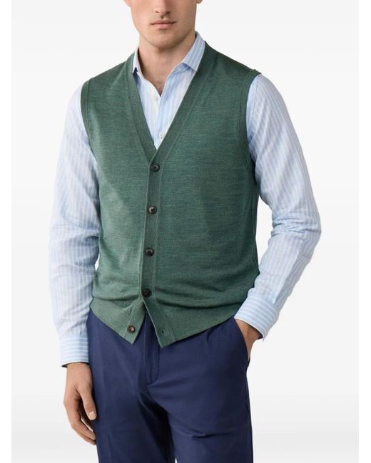 Chaleco Con Botones Hackett de hombre de color Green
