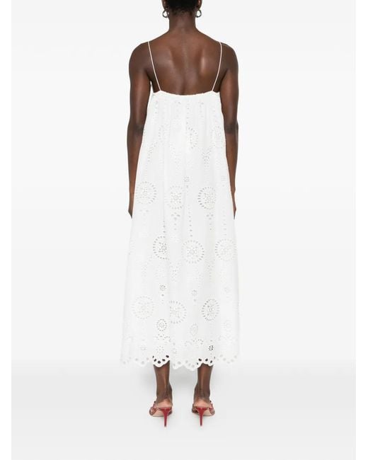 Matteau White Broderie-Anglaise Midi Dress