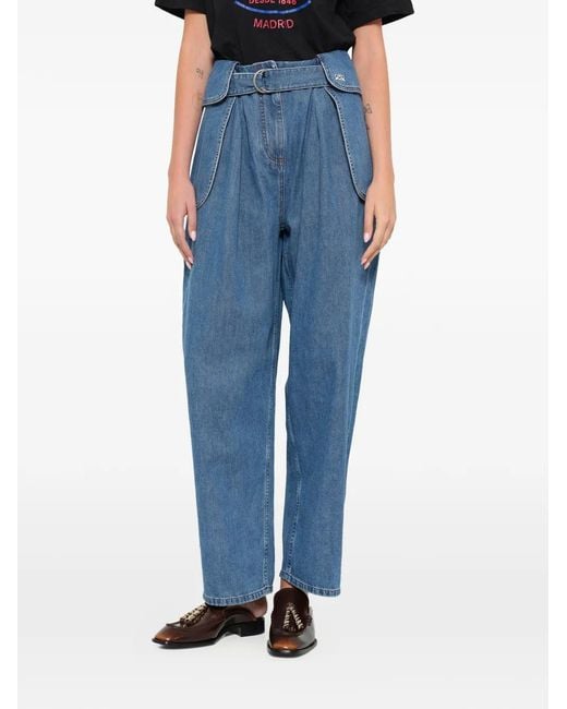 Vaqueros Cargo Con Cinturón Loewe de color Blue