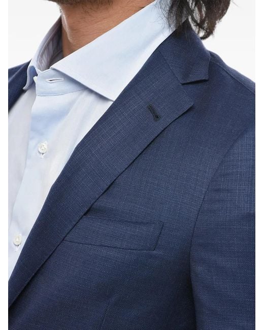 Corneliani Blue Gate Single-Breasted Blazer for men