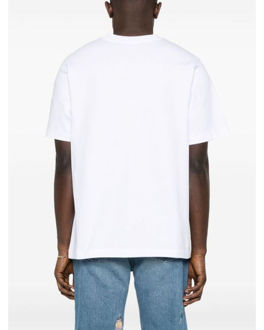 Casablancabrand T-Shirt aus Bio-Baumwolle mit Logo-Print in White für Herren