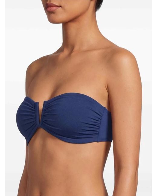 Melissa Odabash Blue Alba Strapless Bikini Top