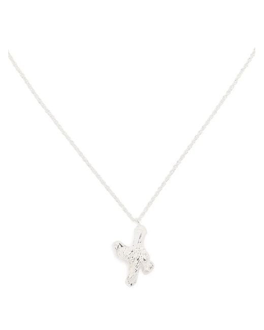 Loveness Lee White X Alphabet Pendant Necklace