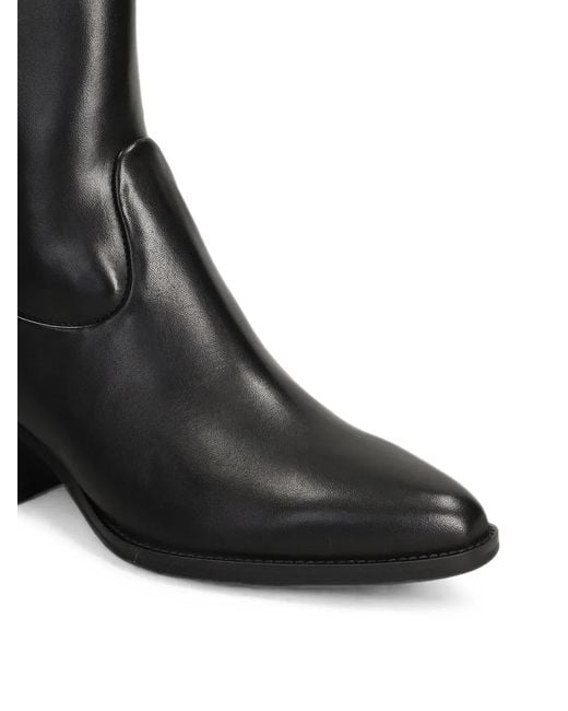 Julie Dee Black Pointed-Toe Ankle Boots