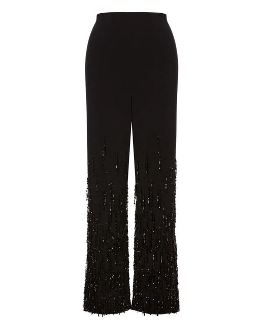 Pantaloni Con Perline di Alberta Ferretti in Black