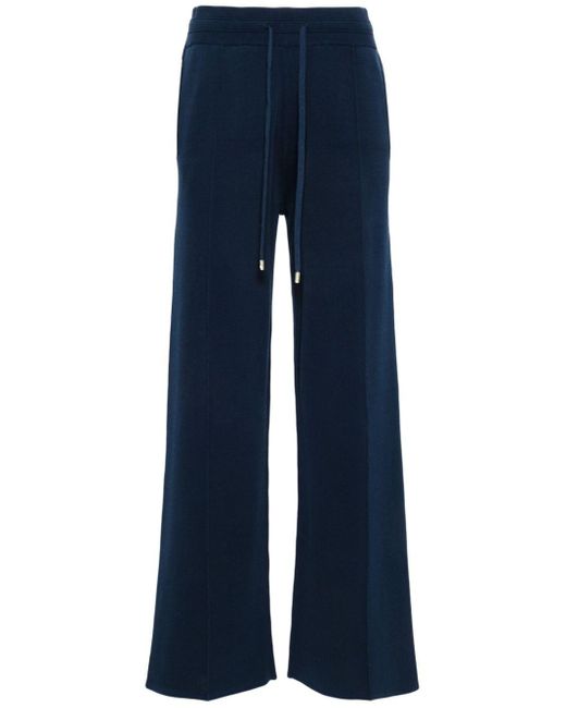Pinko Blue Gardenia High-waist Wide-leg Trousers