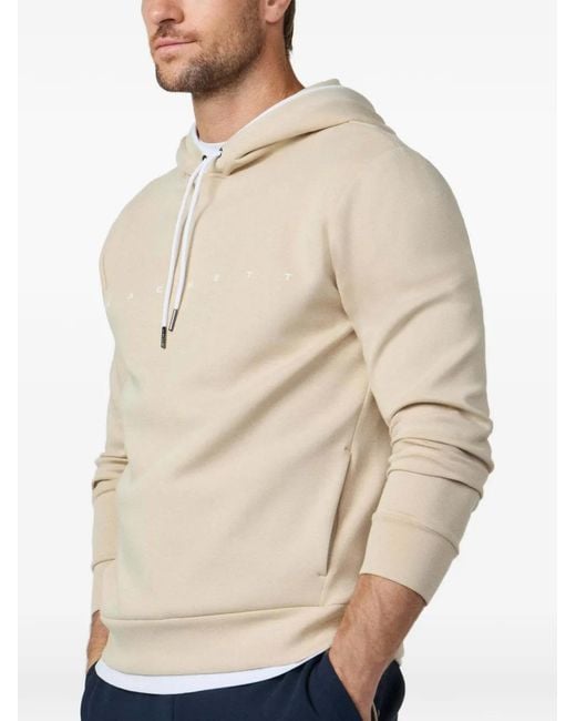 Hackett Natural Logo-Print Drawstring Hoodie for men