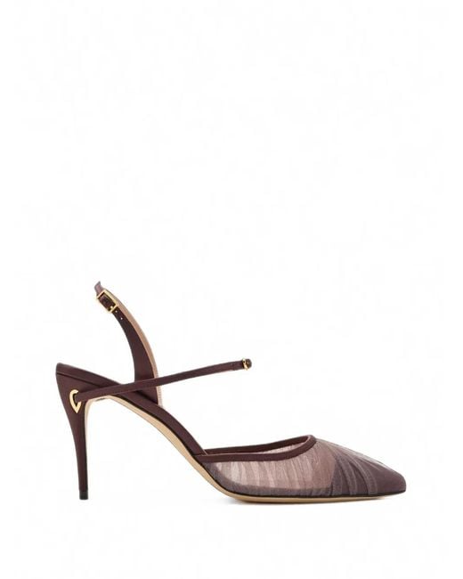 JENNIFER CHAMANDI White Vittorio 85 Ruched Tulle Heeled Pumps