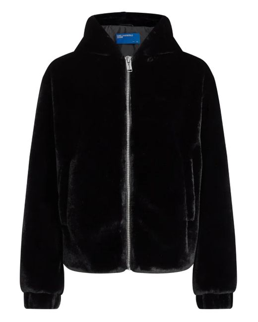 Veste Zippée À Capuche Karl Lagerfeld en coloris Black
