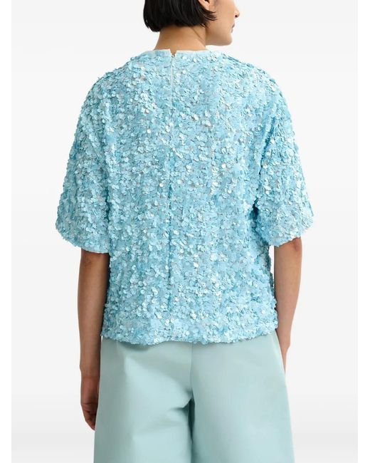 Essentiel Antwerp Blue Sequin Blouse