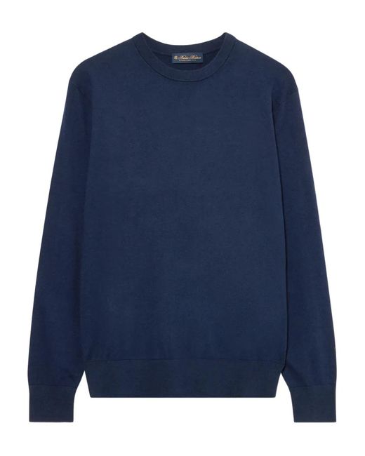 Brooks Brothers Blue Crew-Neck Sweater for men