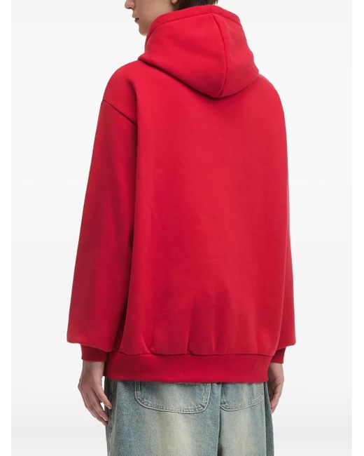 Chocoolate Red Logo-Print Hoodie for men