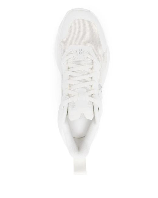 On Shoes White Logo-Detail Sneakers