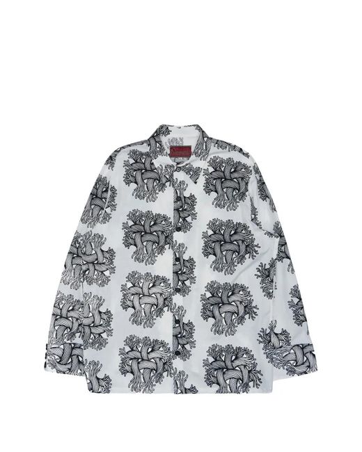 NEMEN Gray Rope-Print Shirt for men