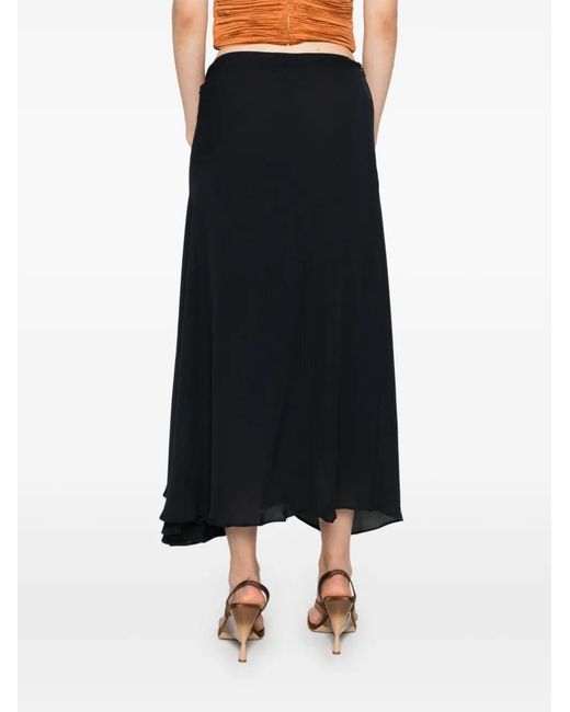 Cult Gaia Black Shera Midi Skirt