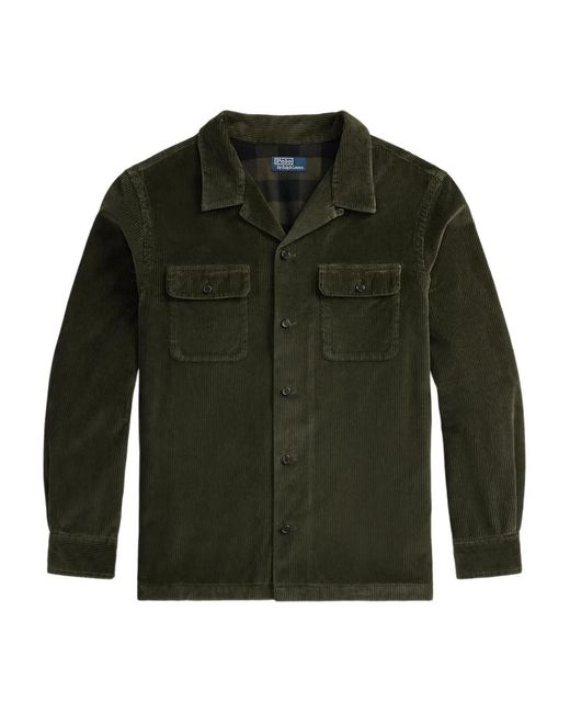 Polo Ralph Lauren Green Corduroy Long-Sleeve Shirt for men