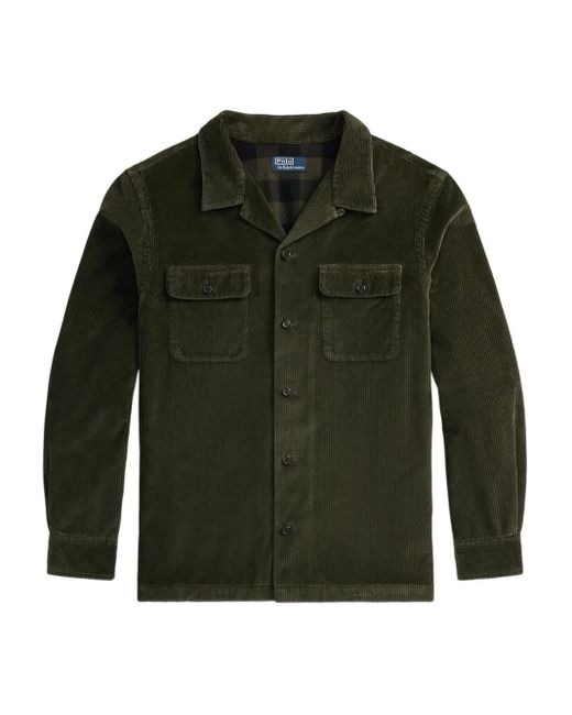 Polo Ralph Lauren Green Corduroy Long-Sleeve Shirt for men