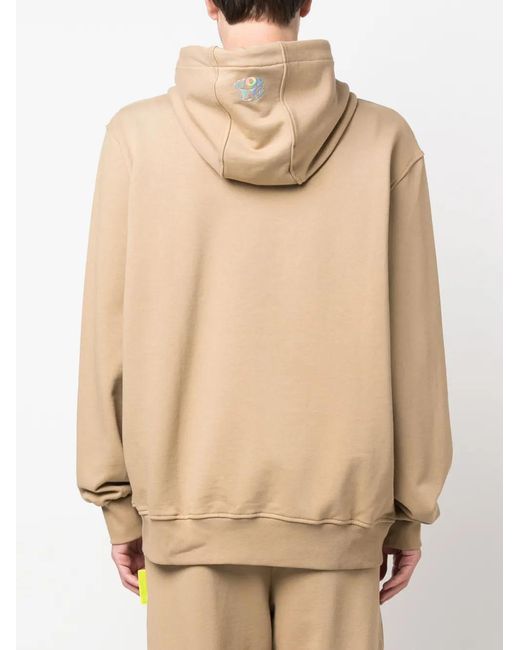 Barrow Natural Logo-Print Cotton Hoodie for men