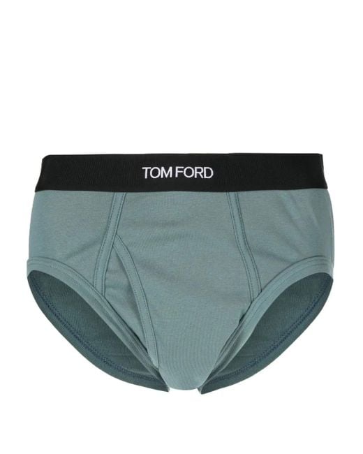 メンズ Tom Ford トム・フォード ロゴウエスト ブリーフ Blue