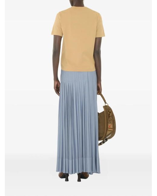 Burberry Natural Knight-Print Cotton T-Shirt