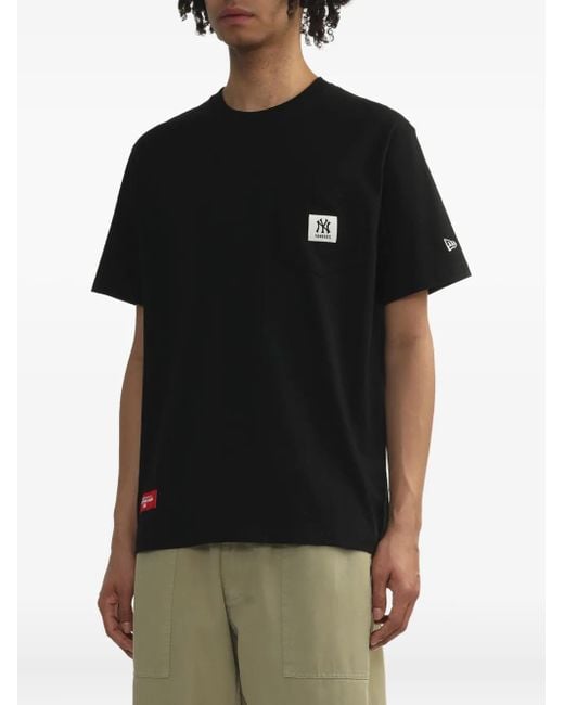 KTZ Black Pocket-Detail Cotton T-Shirt for men