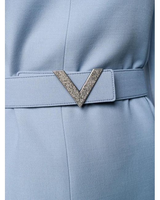 Valentino Garavani Blue V Belted Dress