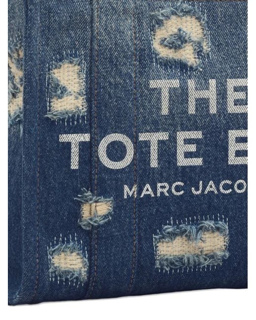 トートバッグ MARC JACOBS THE RIP AND REPAIR DENIM SMALL TOTE BAG Marc Jacobs Small The Rip And Repair Denim Tote Bag in Blue