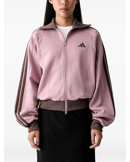 Adidas Logo-Embroidered Side-Stripe Jacket