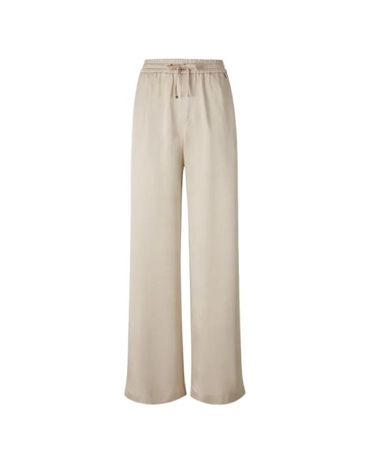 Herno White Drawstring Wide-Leg Trousers