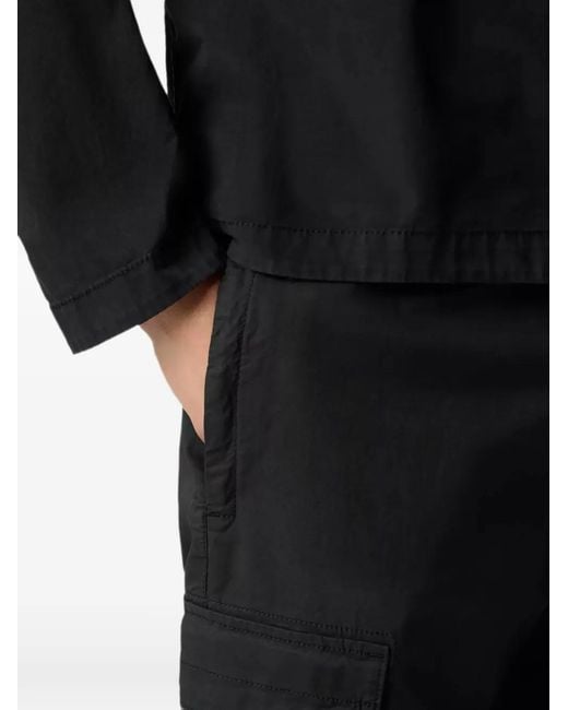 Stone Island Black Pantalon Cargo À Patch Logo for men