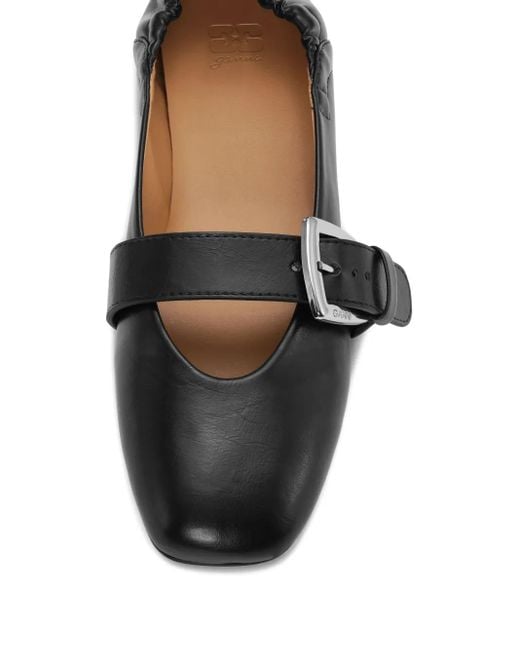 Ganni Black Flat Shoes