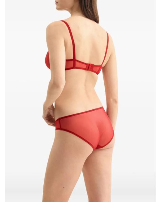Eres Eden Tonique メッシュ ブラ Red