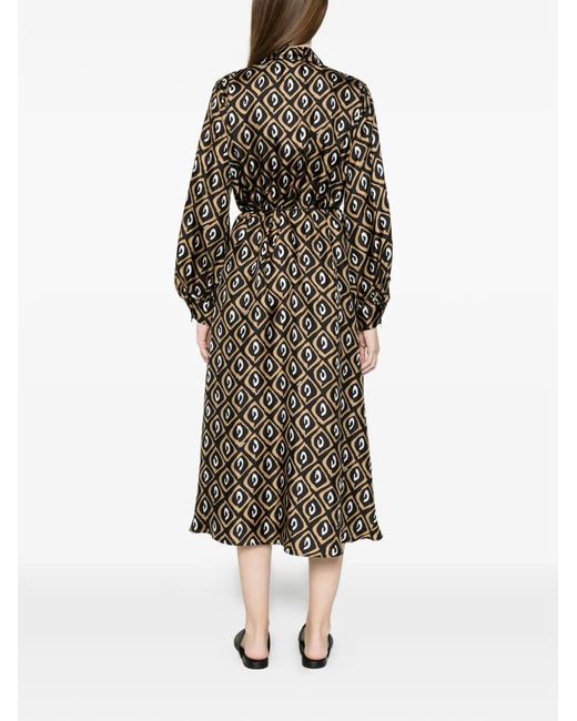 Max Mara Black Silk Twill Shirt Dress
