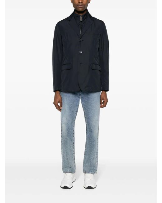 Herno Blue Byron Layered Single-Breasted Blazer for men