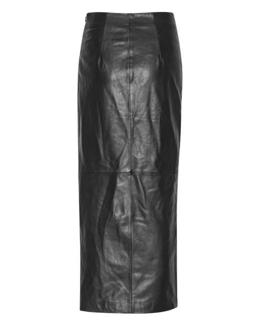 ROTATE BIRGER CHRISTENSEN レザーマキシスカート Black