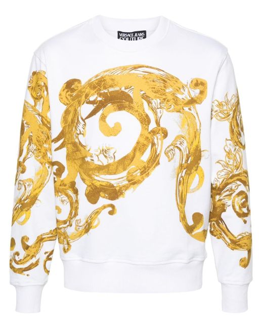 Versace Sweater Met Barokprint in het Metallic voor heren