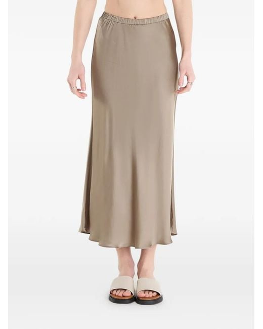 Samsøe & Samsøe Natural Jupe Mi-Longue À Taille Élastiquée