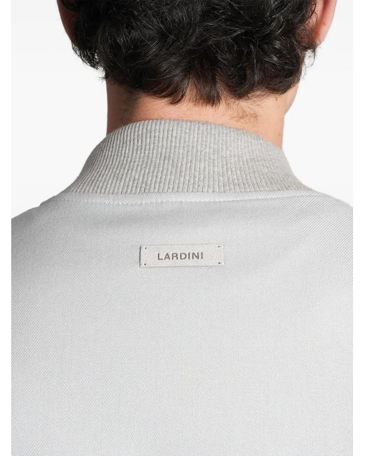 Lardini Gray Veste Bomber À Bords Côtelés for men
